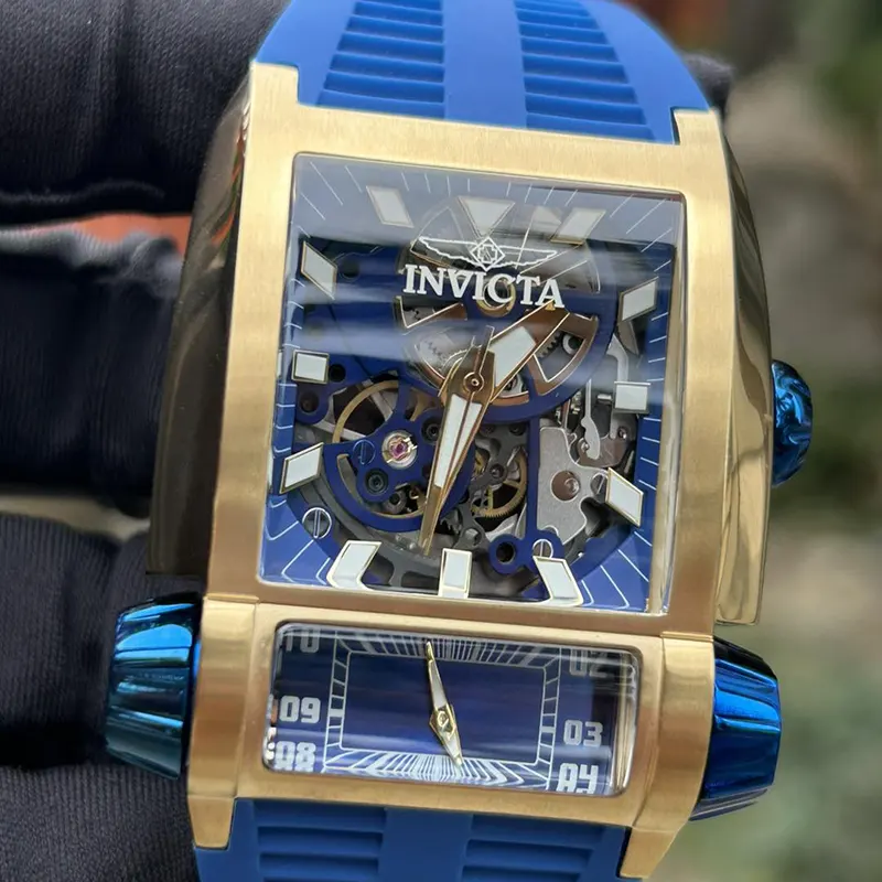 Invicta Akula Skeleton Blue Dial Dual Time Men's Watch- 41727